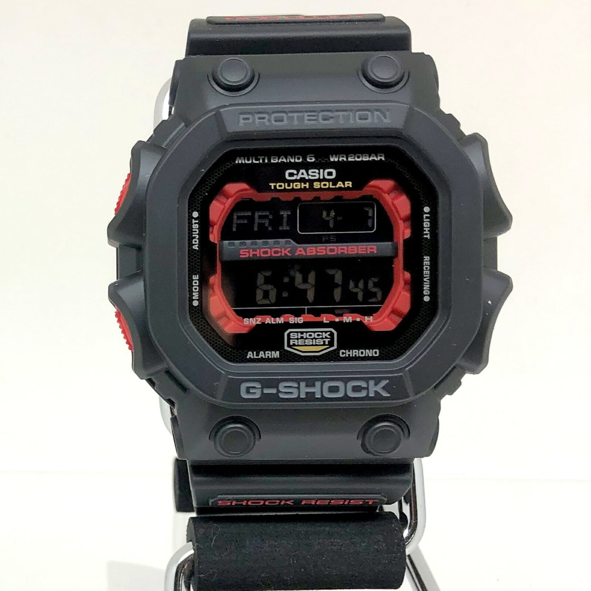 maling Airfield Reporter Authenticated Used G-SHOCK G shock CASIO Casio watch GXW-56-1A big case  face square digital tough solar electric wave world time GX series black  red men - Walmart.com