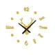thumbnail image 1 of Monstrate Calcomanía de reloj despertador, pegatina de reloj de bajo ruido, decoración acrílica, reloj de pared ajustable DIY, café Decoración del hogar Oro, 1 of 6
