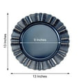 thumbnail image 5 of BalsaCircle 24 Navy Blue Gold 13" Acrylic Wooden Textured Round Scalloped Trim Plastic Charger Plates, 5 of 8