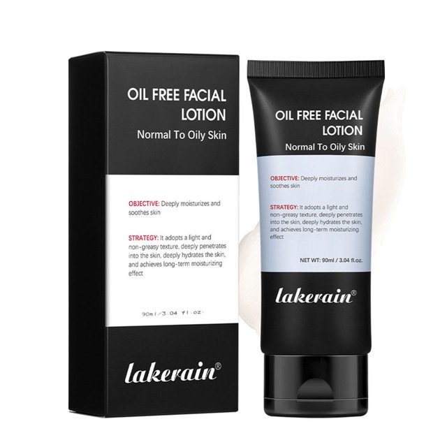 Crema facial Lakerain sin aceite para hombre, refrescante, no grasa, hidratante, 90 ml