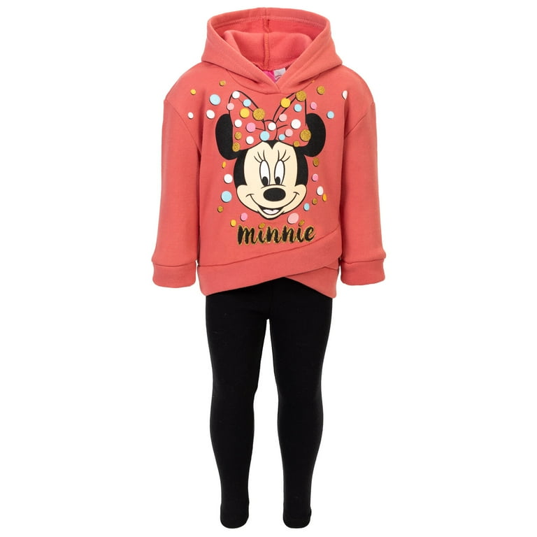Disney Minnie Mouse Toddler Girls Hoodie Leggings Set Fleece Outfit for Infant to Big Kid Walmart
