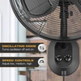 thumbnail image 3 of Mule Ventilateur 18 Pouces KWIK à Montage Mural pour l'Extérieur, Oscillant, Homologué pour Air Humide, Noir Mat, 3 of 12