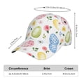 thumbnail image 2 of Pofeuu Easter Egg3 Print Adult Adjustable Embroidered Graphic Baseball Hat for Men and Women, 2 of 6