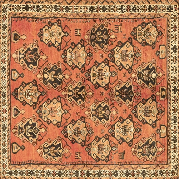 Ahgly Company Indoor Square Persian Brown Traditional Area Rugs, 6' Square