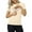 Beige, variant on Women Nursing Short Sleeve Ribbed Knitted Top - Layered Design Breastfeeding T-Shirt