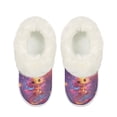 thumbnail image 2 of POLERO Cartoon Dragon Print Winter House Slippers for Women, Warm Fluffy Fuzzy Slippers, Non-Slip Thick Sole Home House Shoes, Indoor and Outdoor, Size 4-5, 2 of 7