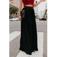 thumbnail image 1 of Jupe Longue Plissée Taille Haute Noire pour Femmes, 1 of 4