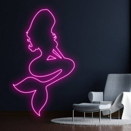 

Glowneon Mermaid Neon Signs Abstract Art Decor Store Shop Sign Decor