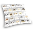 thumbnail image 3 of GZHJMY Throw Pillow Case Decorative Cushion Cover Square Pillowcase, Hipster Puppy Pug Dachshund Dog Sofa Bed Pillow Case Cover(20x20inch) Twin Sides Home Decor, 3 of 4
