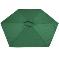 Beaupretty 8ft Patio Umbrella Replacement Canopy, Durable Thick Canopy with 6 Ribs for Outdoor Yard Garden Pool Beach Umbrella, Green