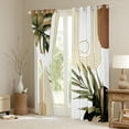 thumbnail image 3 of Homewish Rustic Boho Bohemain Curtains Pack of 2 (42x84 Each),Modern Aesthetic Artistic Curtains Blackout,Gold White Brown Bedroom Curtains For Teens,Ultra Soft Home Decor, 3 of 6