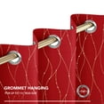 thumbnail image 7 of Deconovo Red Blackout Curtains and Drapes Wave Line with Dots Gold Printed Window Treatment Sets Curtains for Bedroom 42 x 54 inch Red 2 Panels, 7 of 7