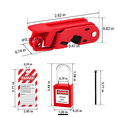 thumbnail image 2 of Circuit Breaker Lockout, Breaker Box Lock, 2.9 L X 0.74 W X 0.82 H(Inch), Accepts 110-220 Volts, Double Toggle Locks A, 2 of 7