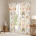 thumbnail image 3 of Manfei Retro bohemian Rainbow Blackout Curtains Set of 2 (52x84 Each),Colorful Striped Lines Window Curtains,Vintage Loves Pattern Curtains and Drapes For Teens,Ultra Soft Home Decor, 3 of 6
