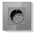 thumbnail image 3 of Interruptor de Botón Mecánico de 1/2 Vía, Interruptor de Luz de 1 Vía, de Corriente de Pared, de TV CAT6, Interruptor de Panel de Vidrio., 3 of 5