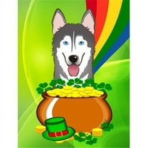 Alaskan Malamute St. Patrick's Day Flag Garden Size BB1962GF