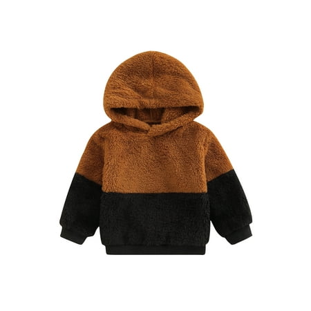 

wybzd Baby Boys Girls Sweatshirt Winter Warm Fleece Clothing Long Sleeve Pullover Toddler Sweater Hoodie Clothes 4-5 Years