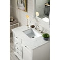 thumbnail image 3 of James Martin Furniture 238-104-V36-CWH-3EJP 36 in. Savannah Cottage White Single Bathroom Vanity Cabinet with 3 cm Eternal Jasmine Pearl Quartz Top & Sink, 3 of 6