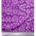 thumbnail image 1 of Soimoi Silk Fabric Floral & Moroccan Damask Print Sewing Fabric Yard 42 Inch Wide, 1 of 3