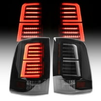 Full LED Tail Lights for 2009-2018 Dodge Ram 1500 2500 3500 Taillights Car Rear Automotive Brake Lamps Assembly Replacement Driver Passenger Side Black/Smoke Lens
