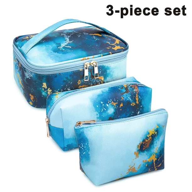 Neceser de 3 piezas, neceser, neceser portátil, organizador de viaje, impermeable, Color mármol Ormromra 2035567-3