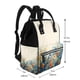 thumbnail image 2 of Disketp Floral Mountain Landscape Mochila de Pañales de Gran Capacidad con Múltiples Bolsillos, Mochila de Viaje Multifuncional para Bebé, Unisex, Moderna y Resistente, 2 of 6