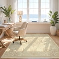thumbnail image 3 of Design&I 8'x10' Ultra Soft Area Rug, Boho Abstract Geometric Lattice Solid Minimalist Heathered Beige Flowing Dynamic None Fluffy Washable Non Shedding for Bedroom Living Room Under Sectional, 3 of 7