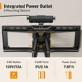 thumbnail image 4 of Perlegear Soporte de pared para TV de movimiento completo con regleta para televisores de 42 a 90 pulgadas de hasta 150 libras, soporte para TV premontado con giro, inclinación y extensión suaves, VES, 4 of 5
