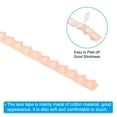 thumbnail image 3 of Uxcell 0.6" Wide 2 Yards Self Adhesive Lace Tape Ribbon Stickers Masking Cotton Decorative for Craft, Apricot Pink 3 Pcs, 3 of 6