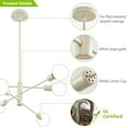 thumbnail image 6 of Deyidn 6-Light Sputnik Chandelier with Adjustable Height, Vintage White Rubbed Gold Ceiling Light Fixture for Dining Room Kitchen Island, 6 of 7