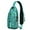 Greenish-blue-36, variant on Crossbody Sling Backpack for Women Men Narwhal and Other Creatures Blue Sea Shoulder Sling Crossbody Casual Chest Bag for Travel Sports Running Hiking