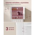 thumbnail image 4 of Armario sobre inodoro organizador de baño independiente 4 niveles estantes ajustables blanco nube, 4 of 8