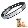thumbnail image 1 of Dog Collar with Buckle Adjustable Safety Soft Leather Collars for Small, Medium and Large Dogs, Dog Collar with Individual Identification Tag Black XS, 1 of 8