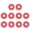 Red, variant on CEORPER 10Pcs Rubber Locking Guitar Strap Locks Protector Blocks for Guitar Enthusiast