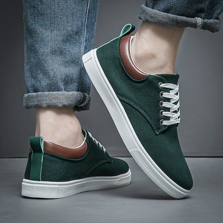 

Men s Trendy Solid Skate Shoes With Canvas Uppers Versatile Breathable Casual Sneakers For Outdoor