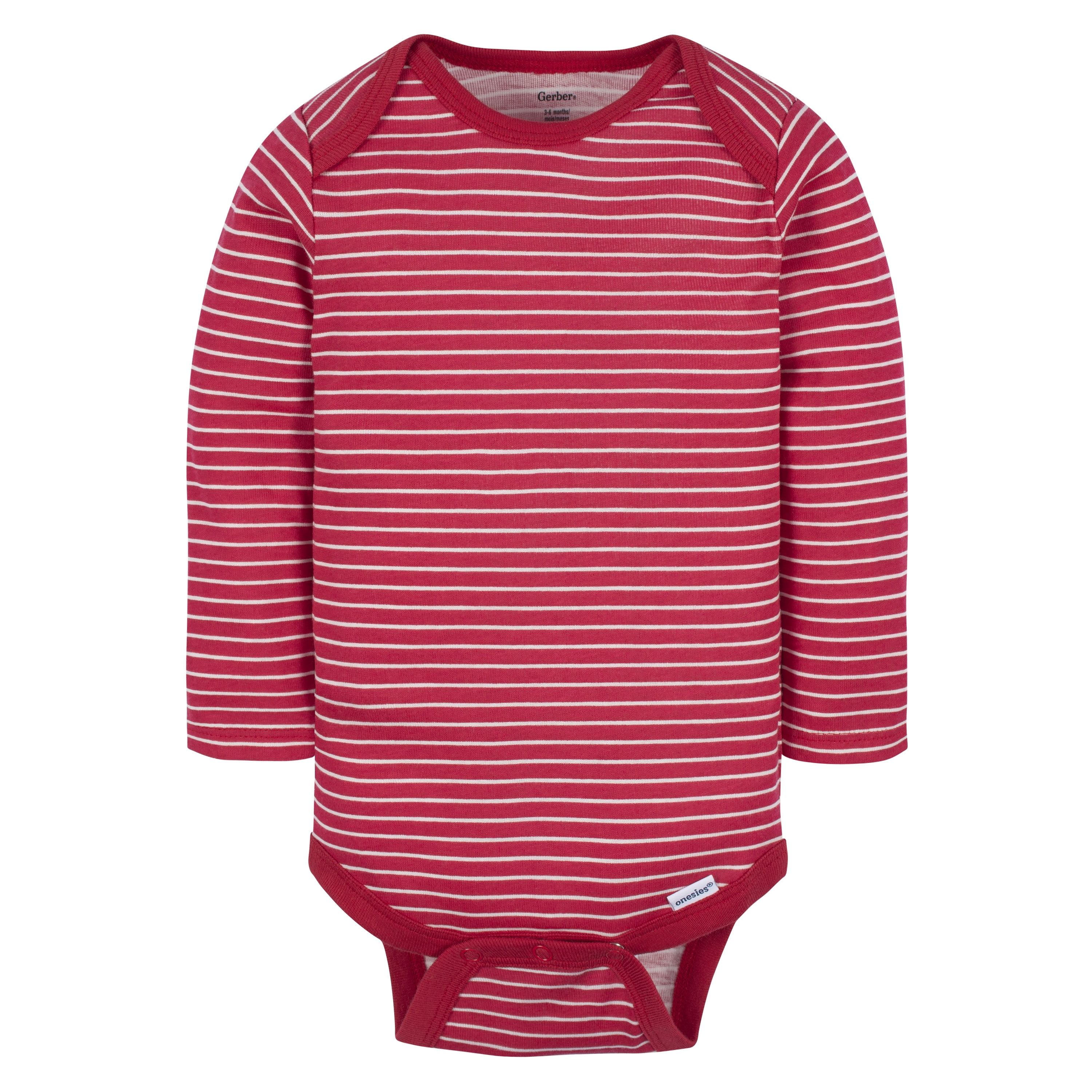 Gerber Baby Gender Neutral Long Sleeve Onesies Bodysuits, 6-Pack, Sizes Newborn - 12 Months