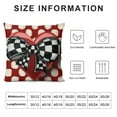 thumbnail image 5 of Autua Valentine's Day Ornaments - Throw Pillowcase, Valentine's Day Pillowcase with Red Buffalo Plaid Heart Heart 22x22in, 5 of 5