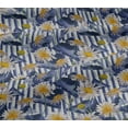 thumbnail image 4 of oneOone Cotton Jersey Grayish Blue Fabric Stripe|Triangle & Daisy Floral Sewing Fabric By The Yard Printed Diy Clothing Sewing Supplies 58 Inch Wide, 4 of 4