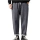 thumbnail image 1 of Pantalones largos para hombre, de color liso, con bolsillo y cordón, informales, juveniles, versátiles, deportivos, de gran tamaño., 1 of 8