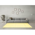 thumbnail image 3 of Ahgly Company Machine Washable Indoor Square Solid Yellow Modern Area Rugs, 8' Square, 3 of 4