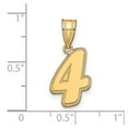thumbnail image 2 of 14k Gold Polished Script Sport game Number 4 Pendant Necklace 16.71x11.63mm Wide Pendant for Women, 2 of 2
