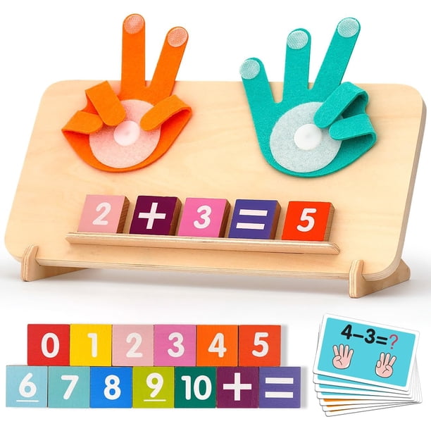 Juguetes de aprendizaje preescolar de 2 a 4 años, bloques de conteo de números manipulativos de matemáticas educativas, juguetes Montessori para niños y niñas de 3 a 5 años, regalo de cumpleaños