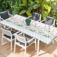 thumbnail image 2 of Spring Daisy Table Cloths for 8 Foot Rectangle Tables, Blue Moroccan White Wildflowers Country Plants Patio Waterproof Elastic Fitted Tablecloths, Washable Rectangular Table Cover for Camping, 2 of 8
