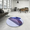 thumbnail image 4 of Ahgly Company Machine Washable Indoor Rectangle Transitional Deep Periwinkle Purple Area Rugs, 3' x 5', 4 of 7