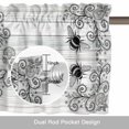 thumbnail image 6 of Vintage Crown Bee Valance Curtain Classical Floral Texture Grey Wood Grain Window Valances Rod Pocket Short Curtains Window Treatments for Kitchen Bedroom Bathroom Laundry 42" x 18", 6 of 9