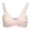 Beige, variant on Pink Cotton Front Open Maternity Breastfeeding Bra Seamless Nursing Bralette For Women Breathable Skin-Friendly Adjustable Straps Wireless Maternity Underwear (36/80) - 5.5 inches / 14 cm