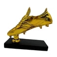 thumbnail image 3 of Guardoinrt Electroplating Process For Football Match Craftsmanship Unique Display Purposes Golden Boot Trophy Award Shoes Crafts black base 18x17.5x6.5cm, 3 of 6