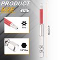 thumbnail image 2 of Uxcell 2 piezas de destornillador Torx TT15 de 1/4" de vástago hexagonal de 3" (75 mm) magnético, a prueba de manipulaciones, brocas de estrella de 6 puntos, destornilladores industriales de acero S2., 2 of 6