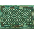 thumbnail image 1 of Ahgly Company Indoor Rectangle Southwestern Turquoise Blue Country Area Rugs, 6' x 9', 1 of 4