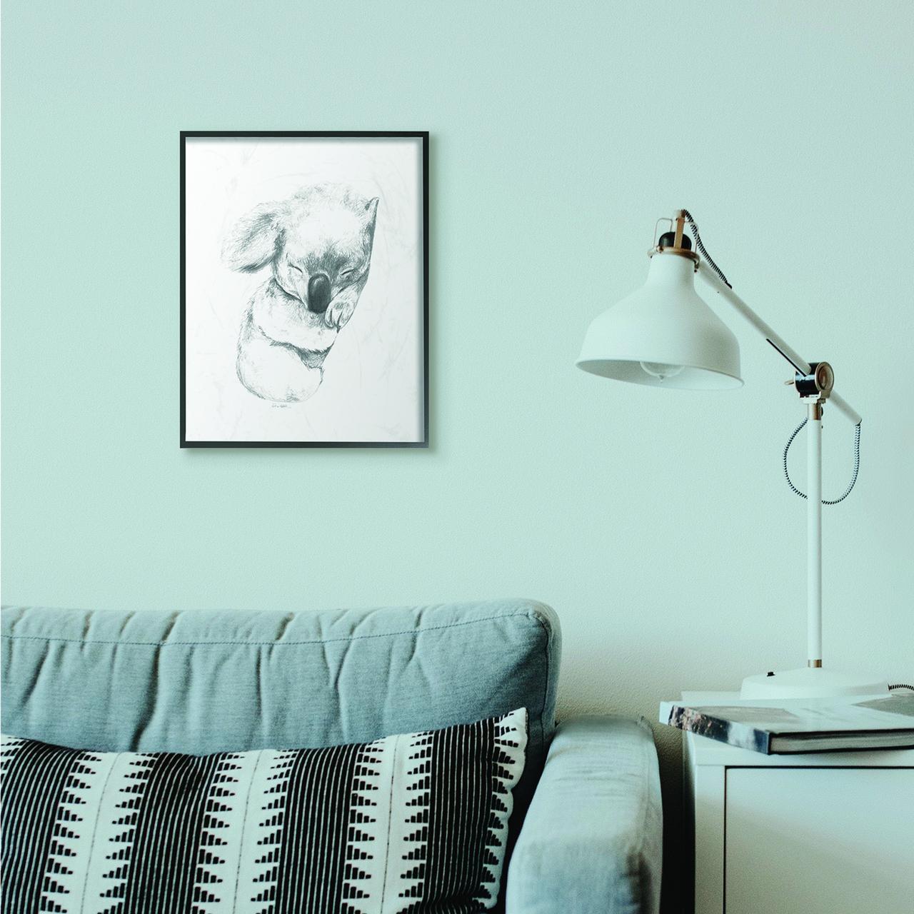 Stupell Industries Cute Koala Baby Animal Neutral Gray Drawing Design Framed Wall Art by Daphne Polselli